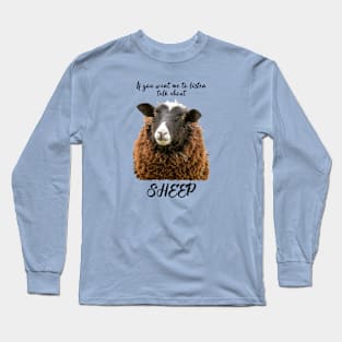 Talk About Sheep, Zwartble Long Sleeve T-Shirt